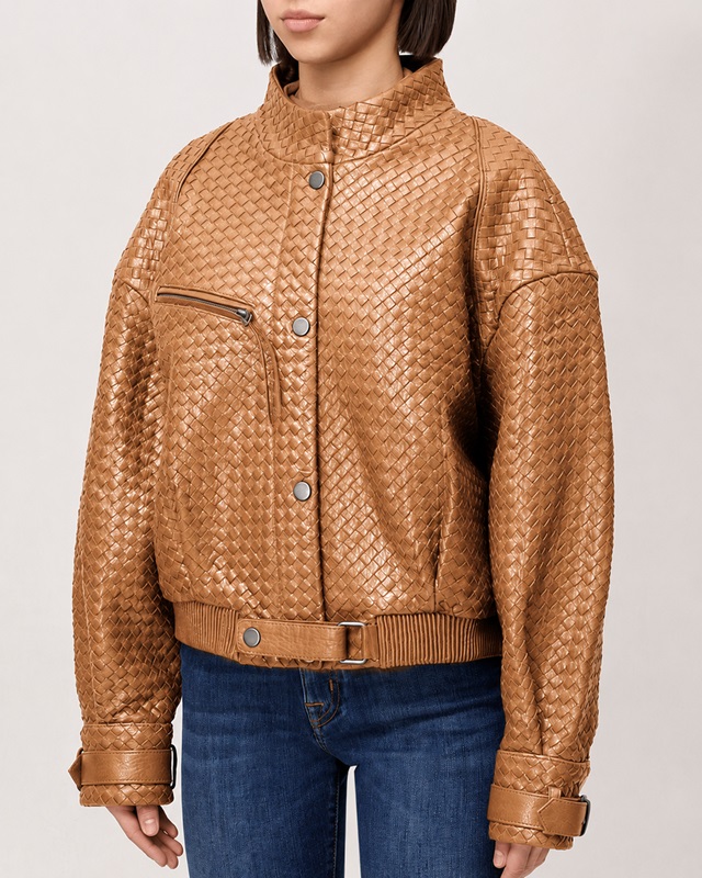 Косуха с плетением intrecciato цвет Caramel - 57860