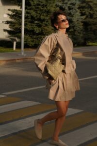 BEIGE HEAVEN COSTUME • костюм из микрозамшевого хлопка нежный бежевый - 57169