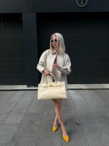 Костюм из натуральной кожи Latte - 57883